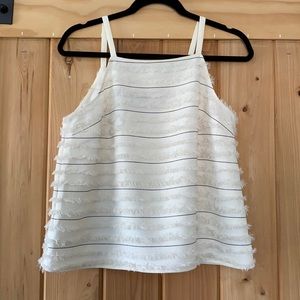 Anthropologie Maeve Quinn Textured Fringe Cami